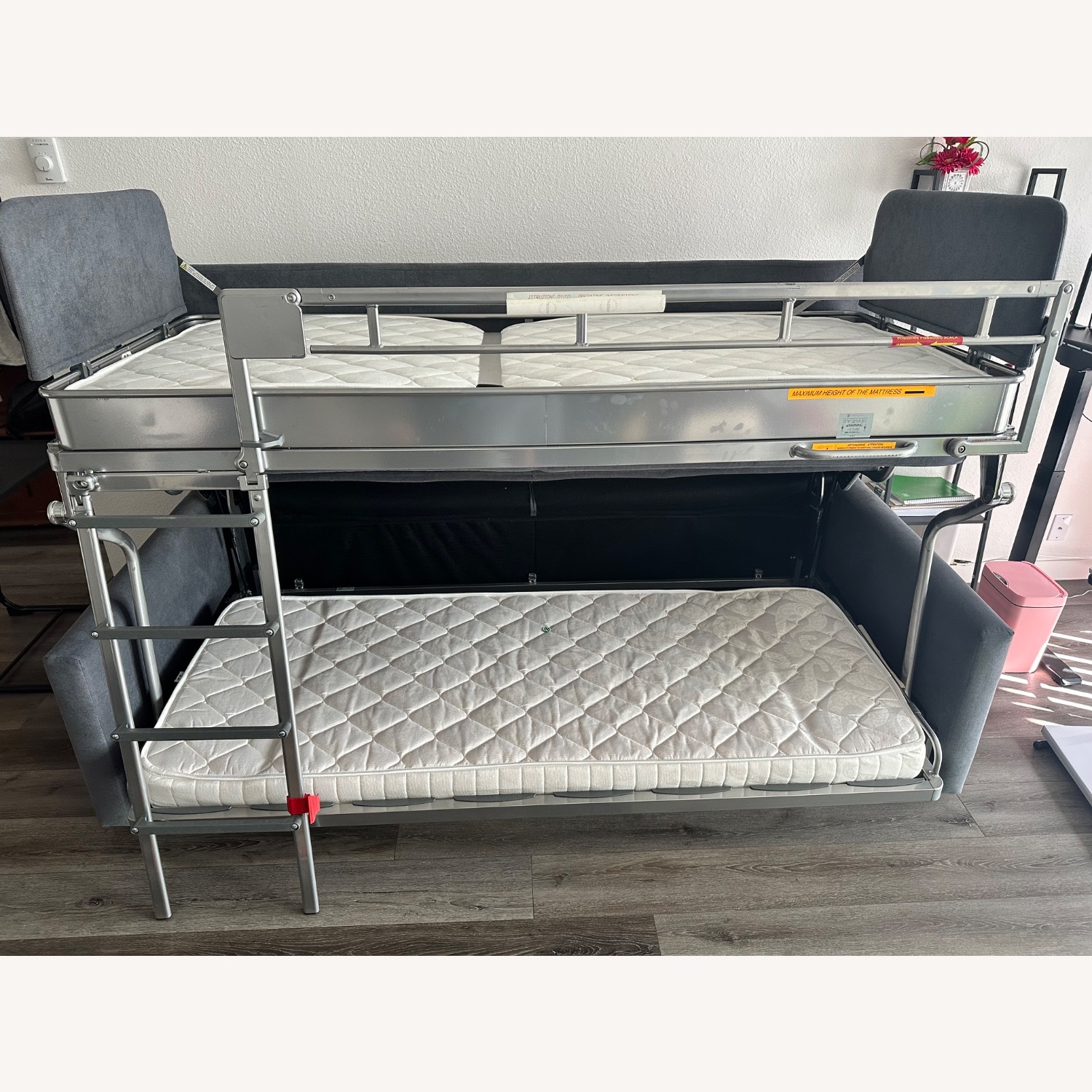 Elevate Blue Sleeper Bunk Bed Sofa - image-3