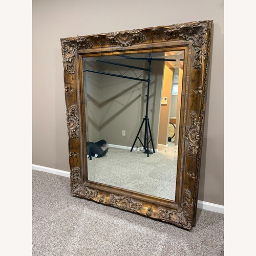 Used Black Wood Wall Mirror for sale on AptDeco