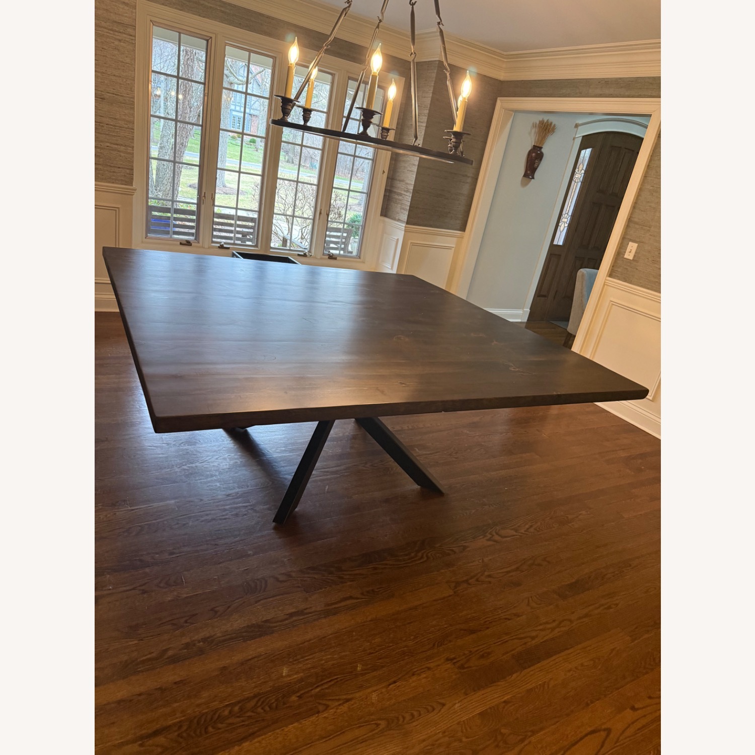 Vintage/Antique Dark Brown Wood Dining Table - image-3
