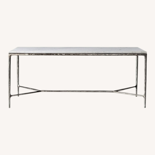 Used Restoration Hardware Thaddeus White Marble Desk for sale on AptDeco