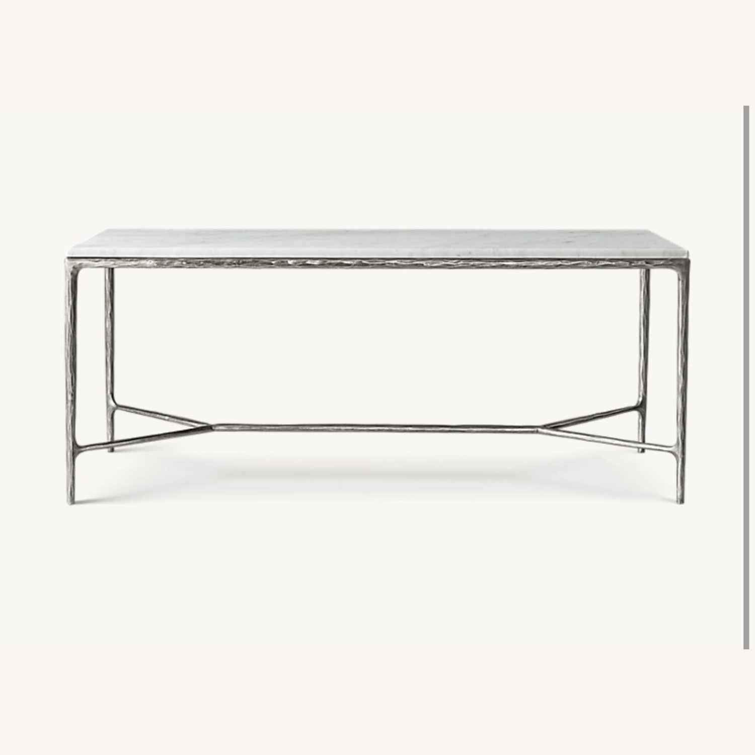 Restoration Hardware Thaddeus White Marble Desk - image-5