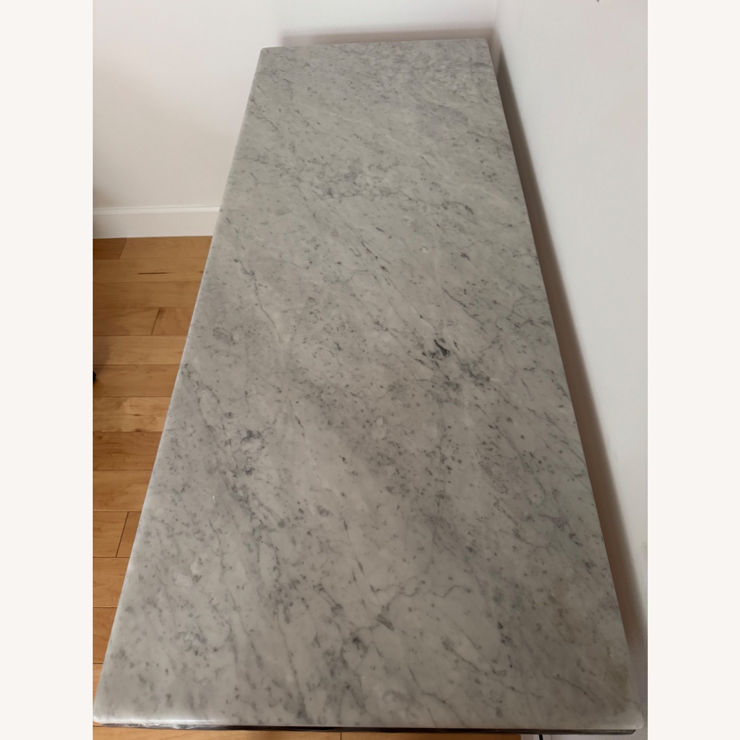 Restoration Hardware Thaddeus White Marble Desk - image-2