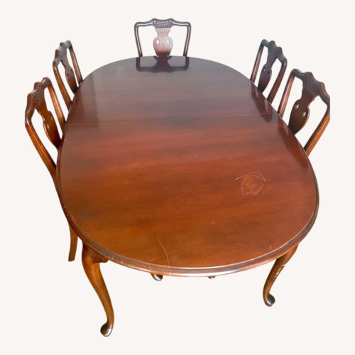 Used Vintage/Antique Dark Brown Wood Dining Sets for sale on AptDeco