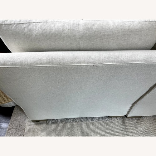 Used Crate & Barrel Oceanside White Fabric 2 Piece Sectional for sale on AptDeco
