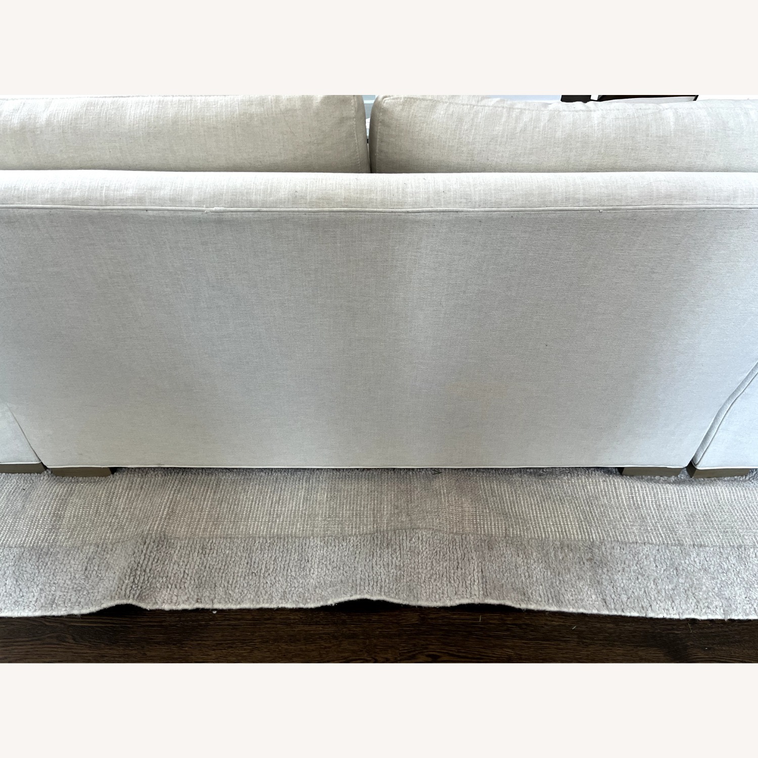 Crate & Barrel Oceanside White Fabric 2 Piece Sectional - image-2