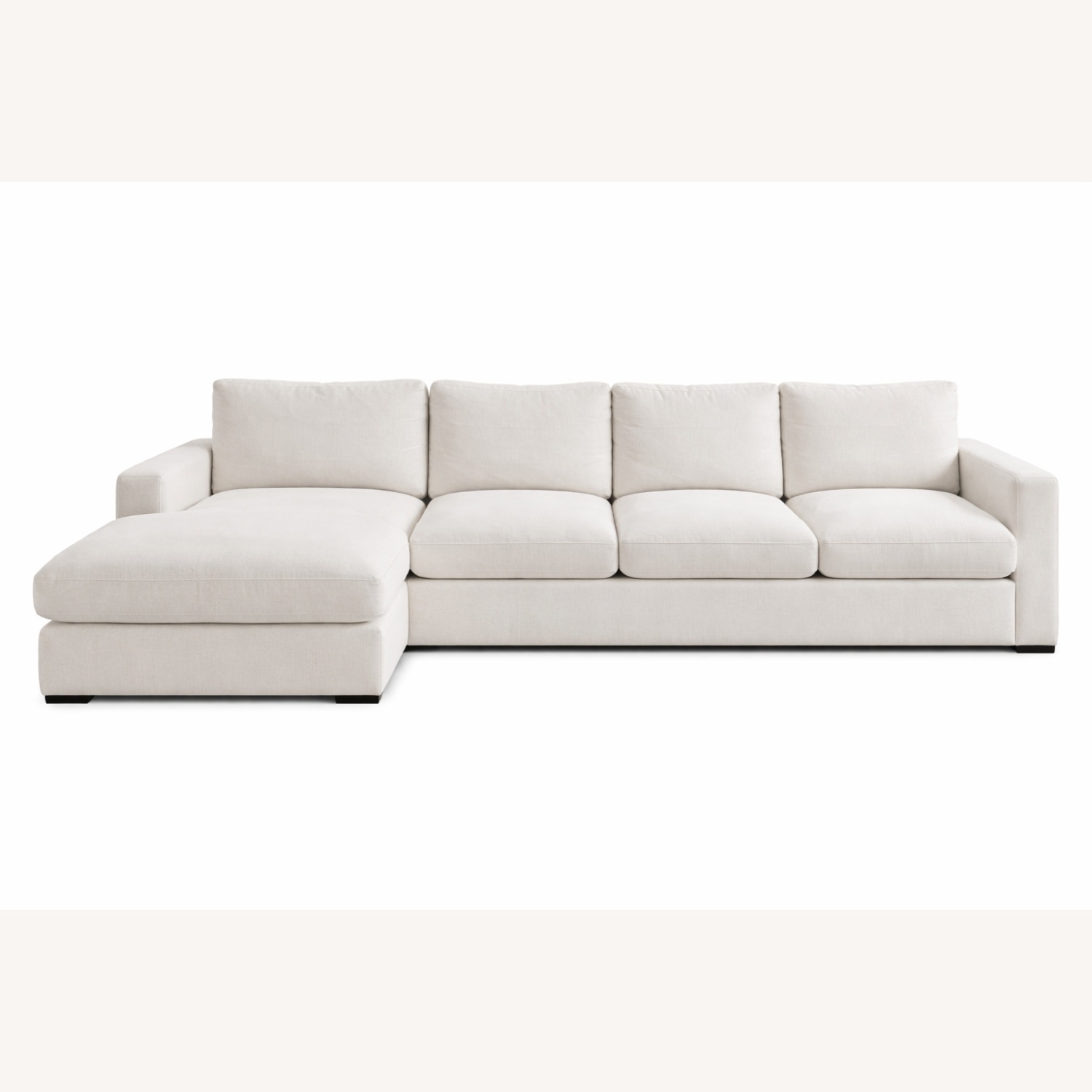Crate & Barrel Oceanside White Fabric 2 Piece Sectional - image-9
