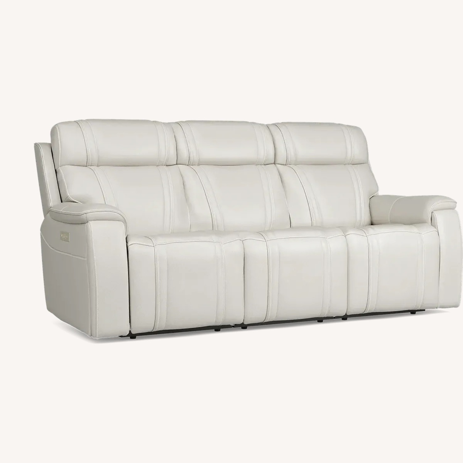 Sound Tech By Shaq Ice Leather Triple Power Reclining Sofa With Audio - image-2