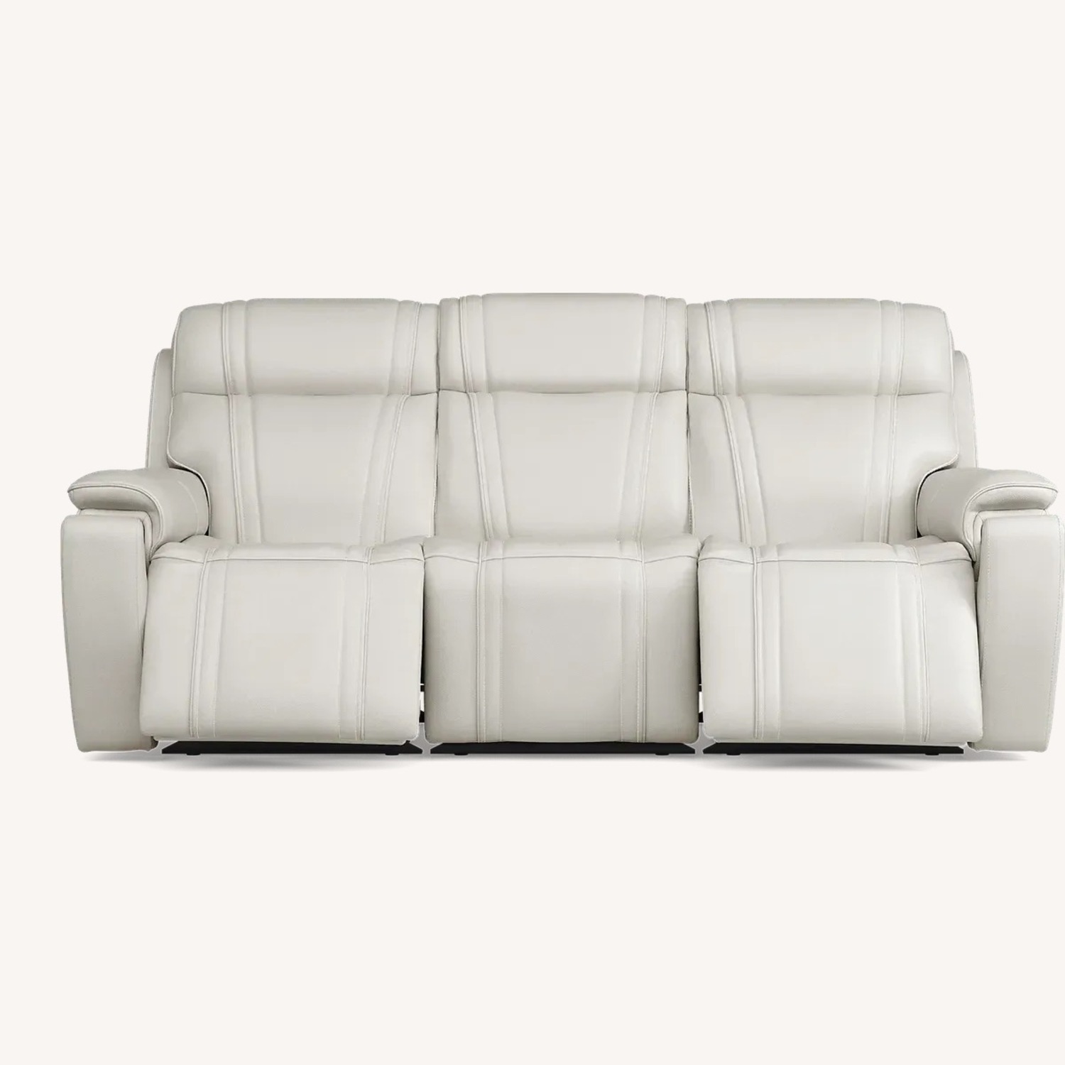 Sound Tech By Shaq Ice Leather Triple Power Reclining Sofa With Audio - image-3