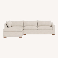 Interior Define Light Gray Sloan Bumper Sleeper Sectional