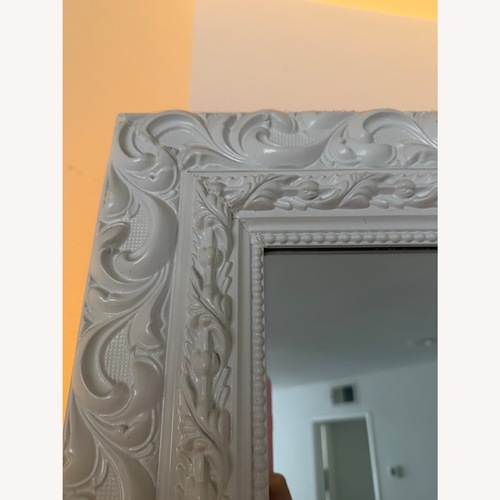 Used White Wood Floor Mirror for sale on AptDeco