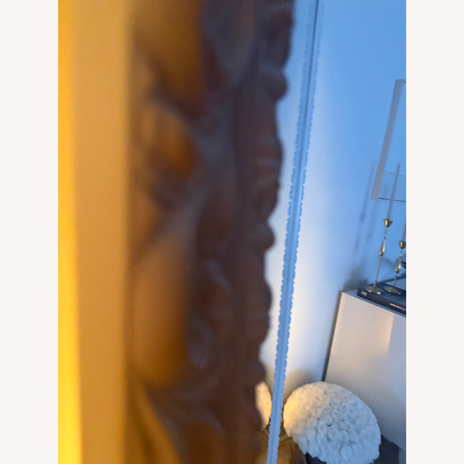 White Wood Floor Mirror - image-3