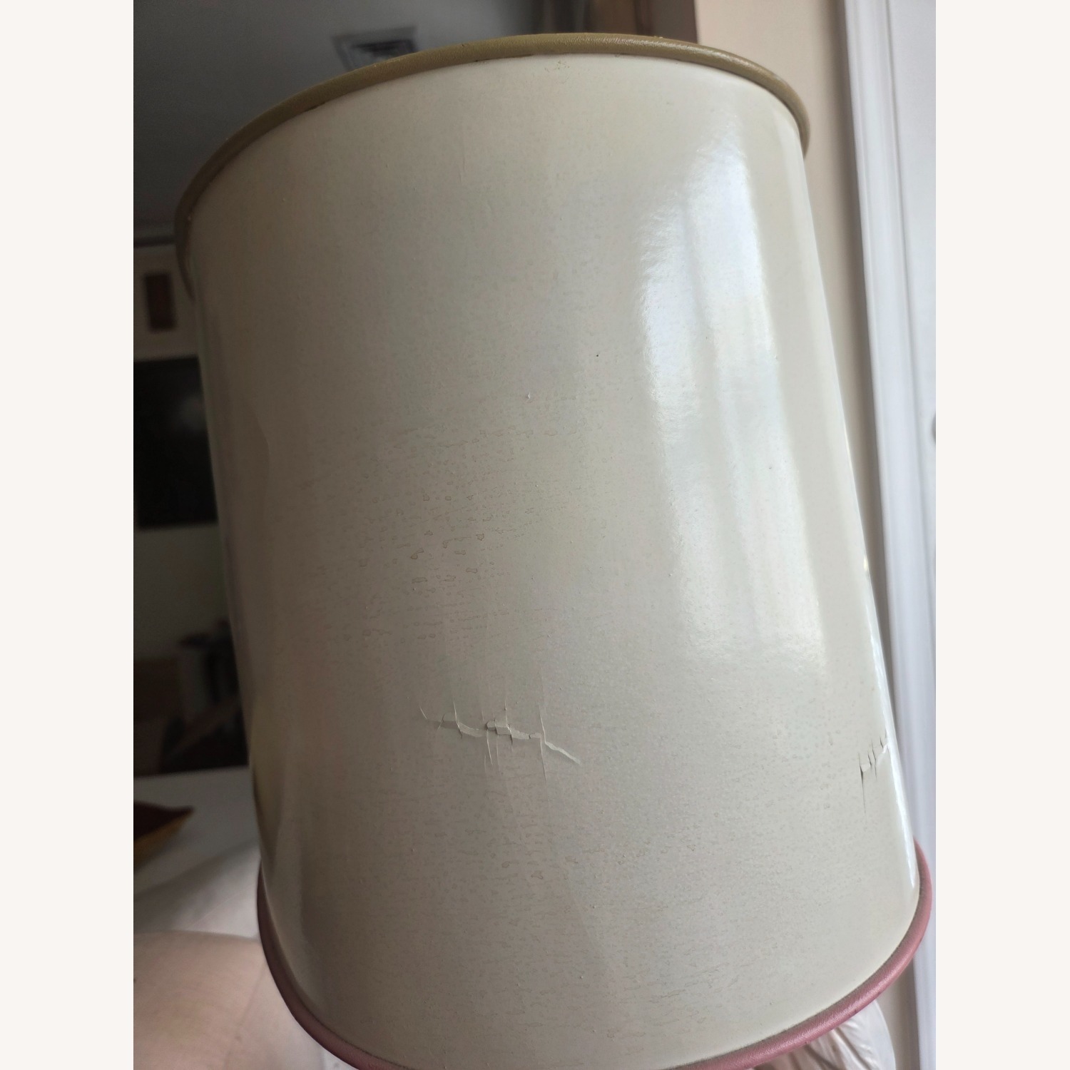 Vintage White Ceramic Rooster Table Lamp - image-18