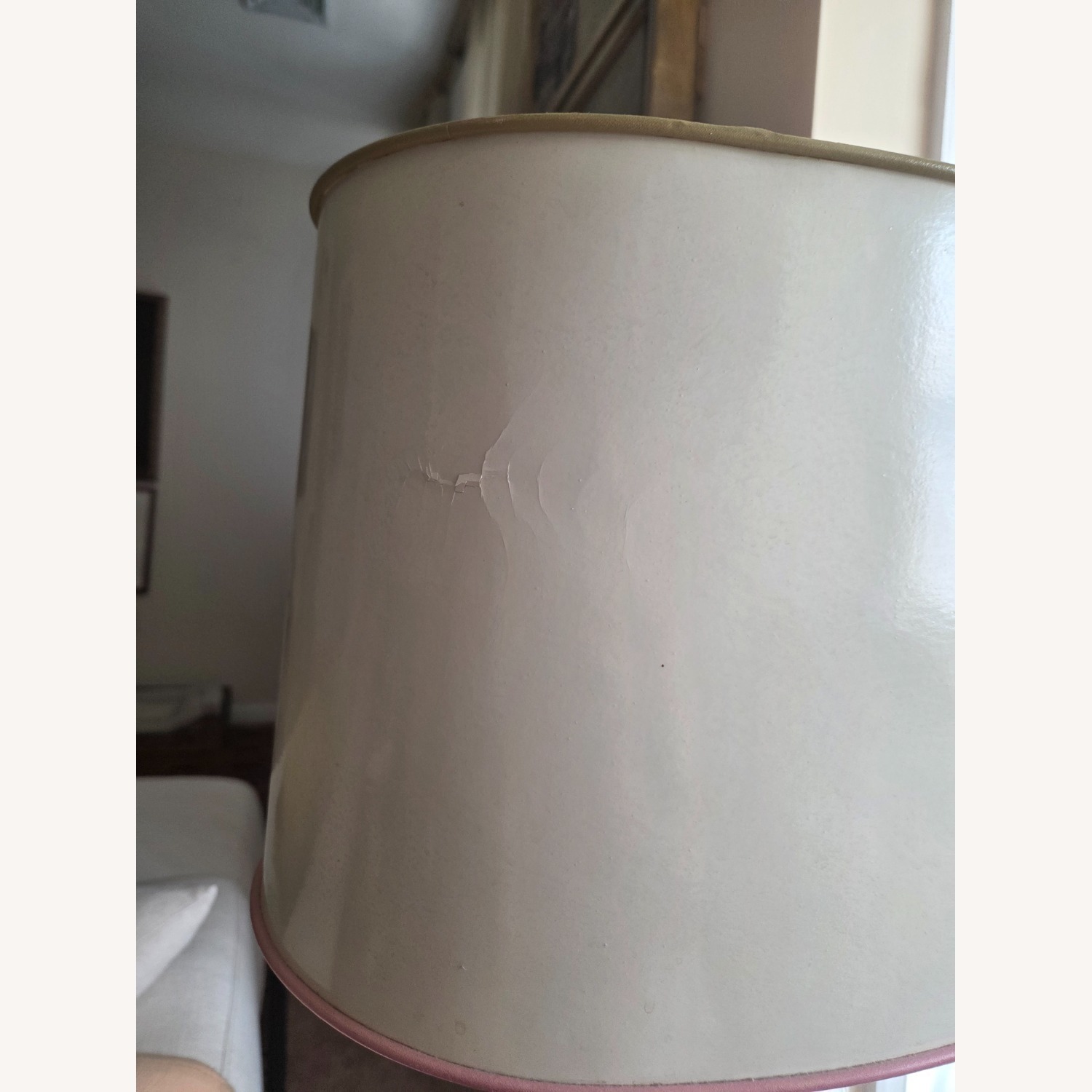 Vintage White Ceramic Rooster Table Lamp - image-19