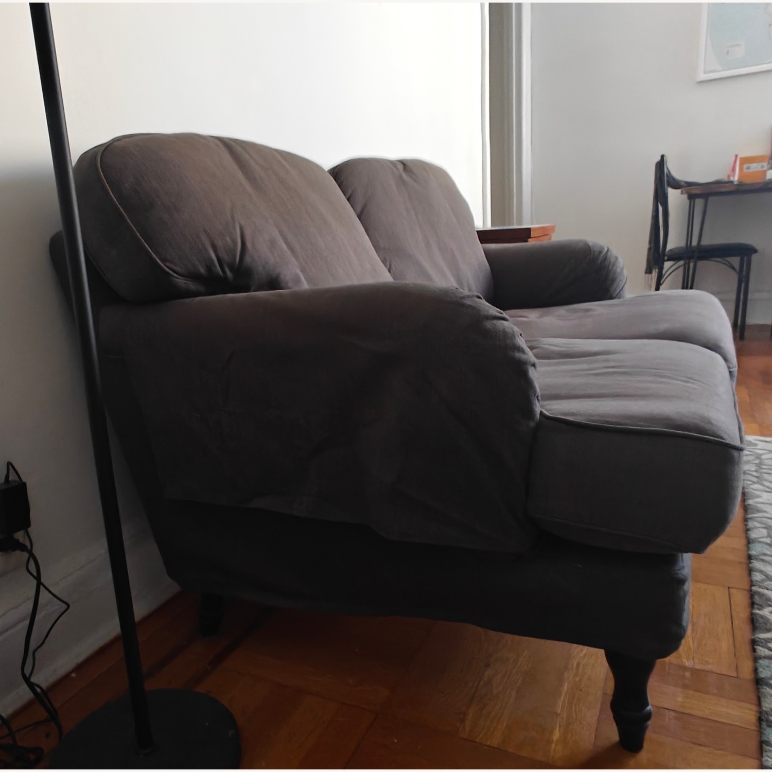 IKEA Stocksund Dark Gray Fabric Loveseat - image-6