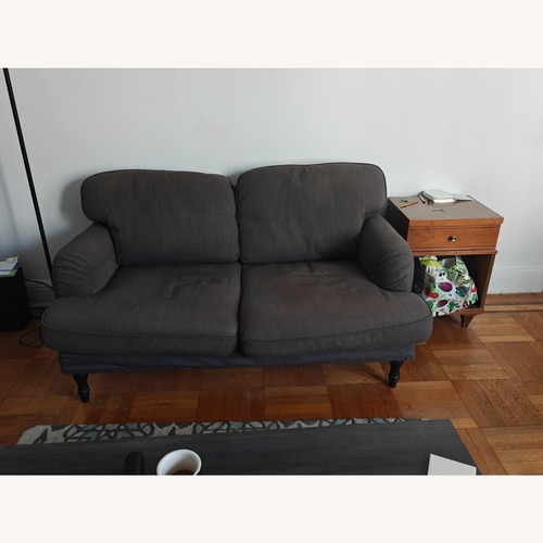 Used IKEA Stocksund Dark Gray Fabric Loveseat for sale on AptDeco