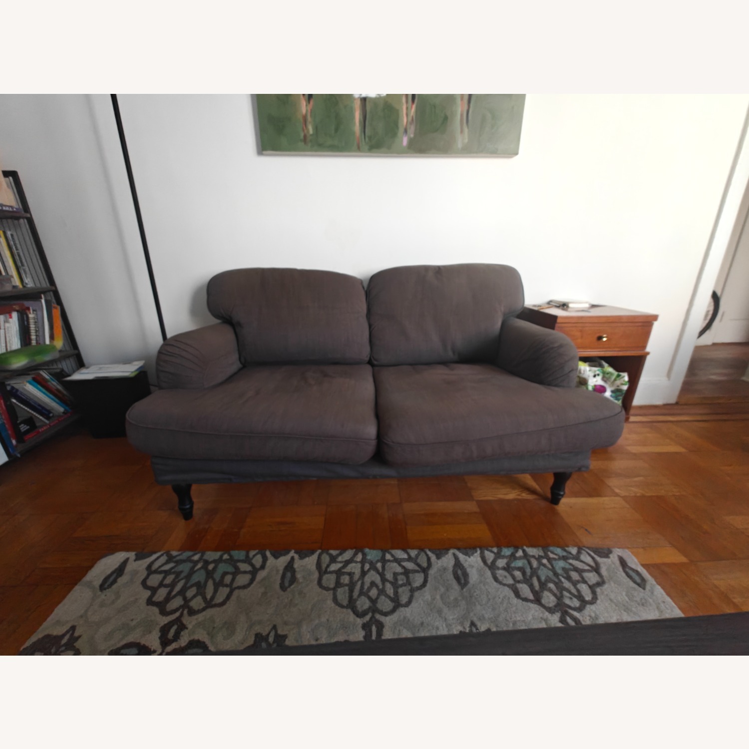 IKEA Stocksund Dark Gray Fabric Loveseat - image-2