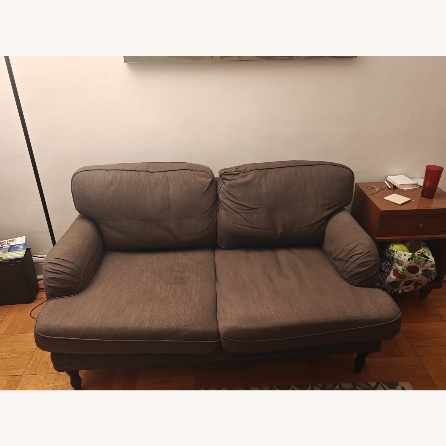 IKEA Stocksund Dark Gray Fabric Loveseat - image-7