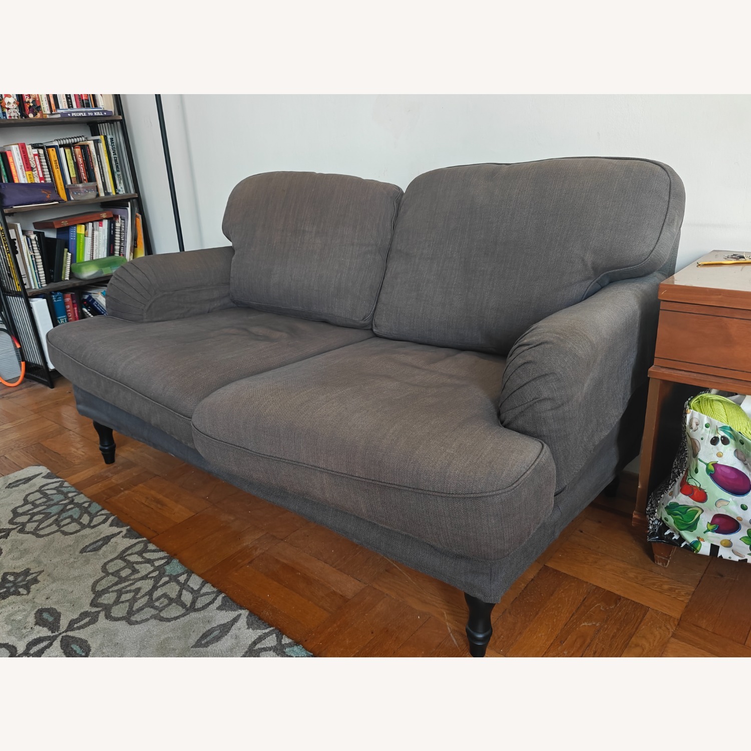 IKEA Stocksund Dark Gray Fabric Loveseat - image-3