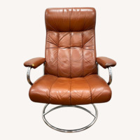 Dark Brown Faux Leather Recliner