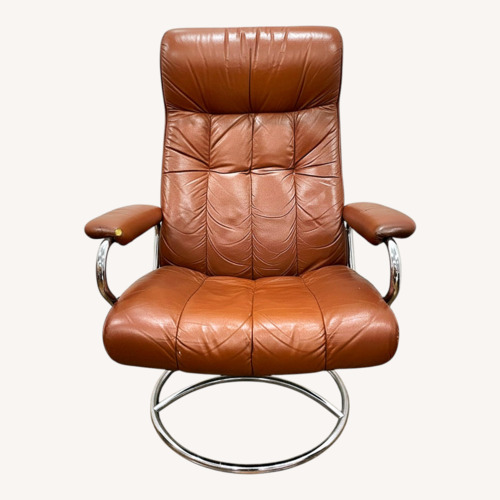 Used Dark Brown Faux Leather Recliner for sale on AptDeco