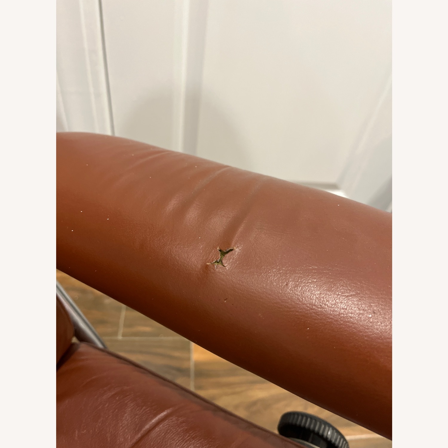 Dark Brown Faux Leather Recliner - image-5