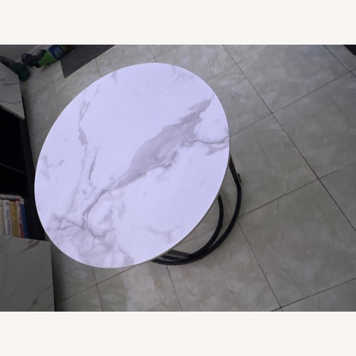 Used Amazon White Metal Coffee Table for sale on AptDeco