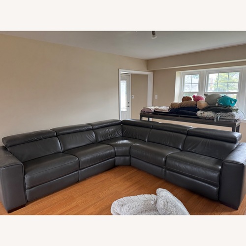 Used Grey Reclining Sectional  for sale on AptDeco