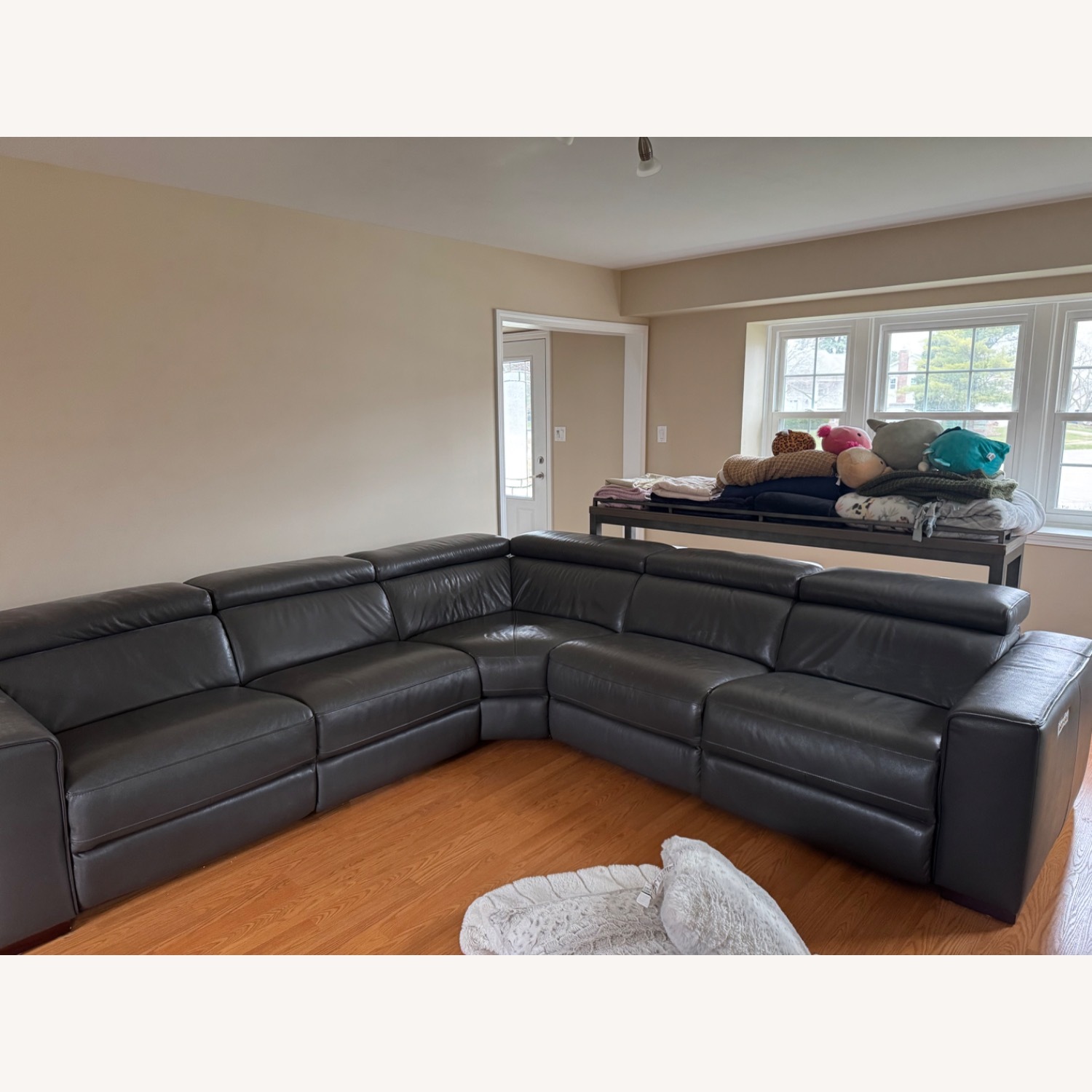 Grey Reclining Sectional  - image-3