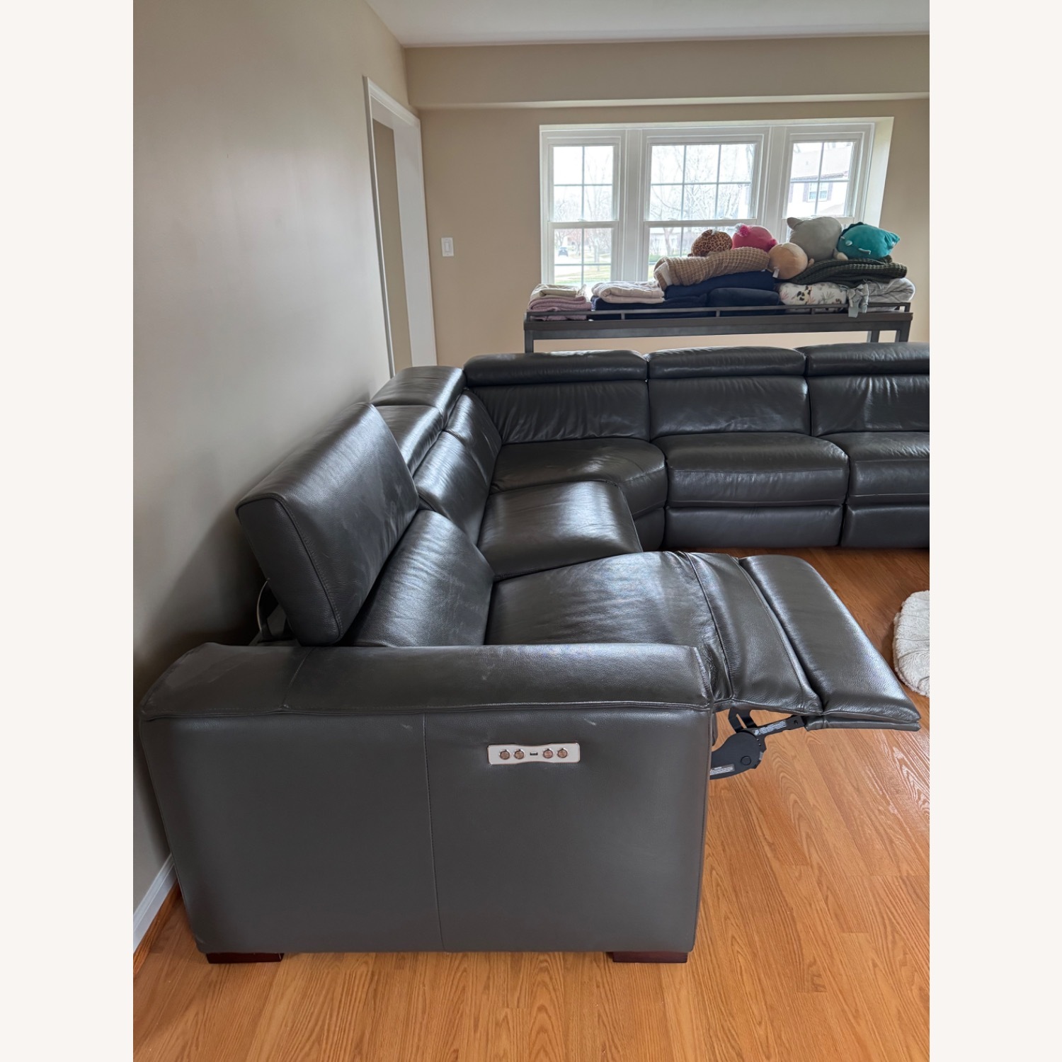 Grey Reclining Sectional  - image-2
