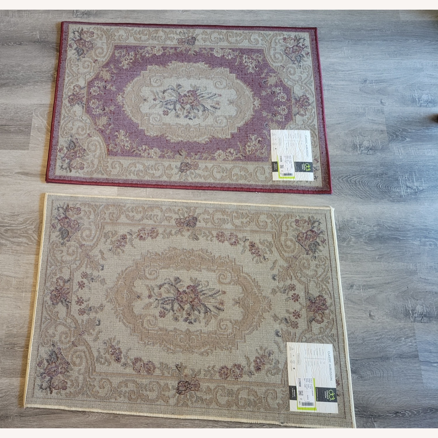 Classic Aubusson Floral Area Rug Beige 2'2" x 3'0" - image-3