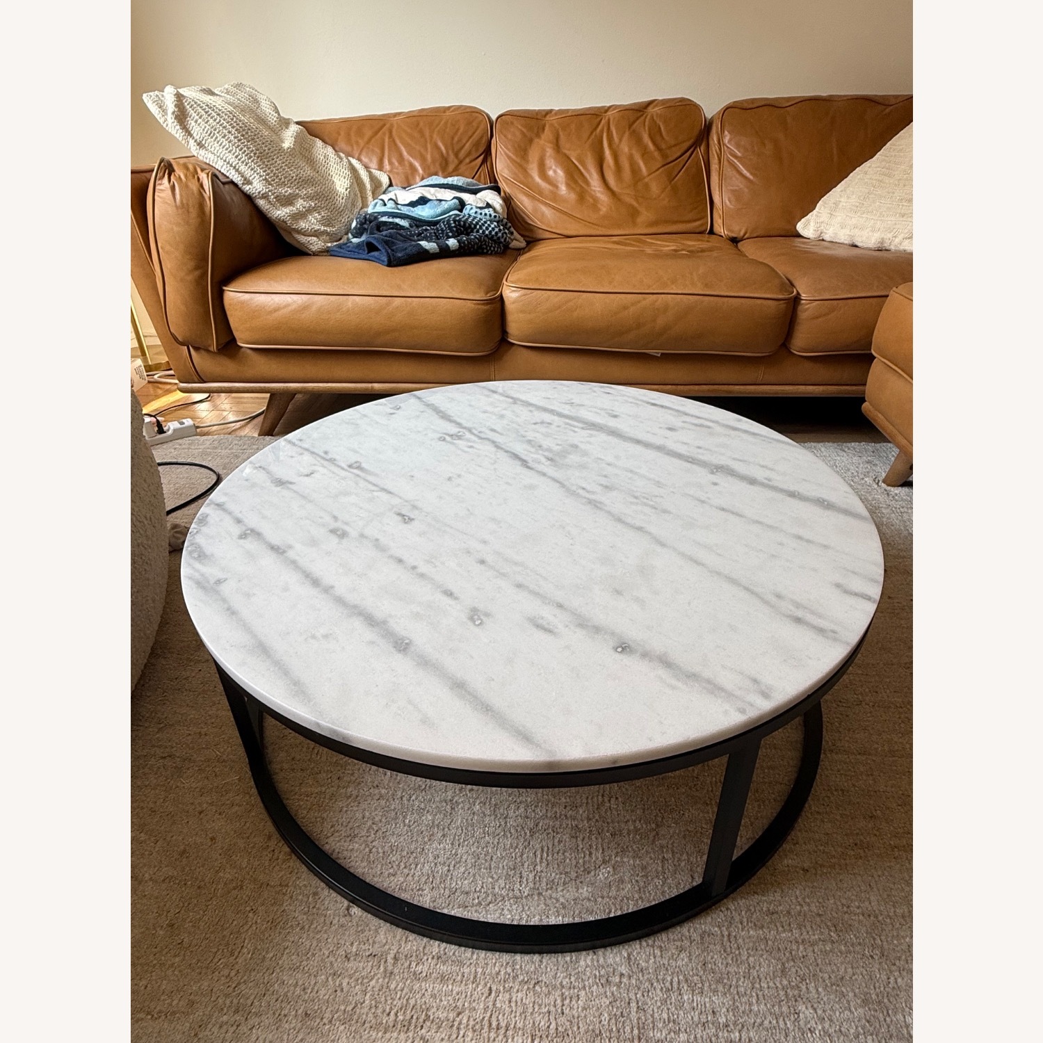 CB2 Smart White Marble Coffee Table - image-3