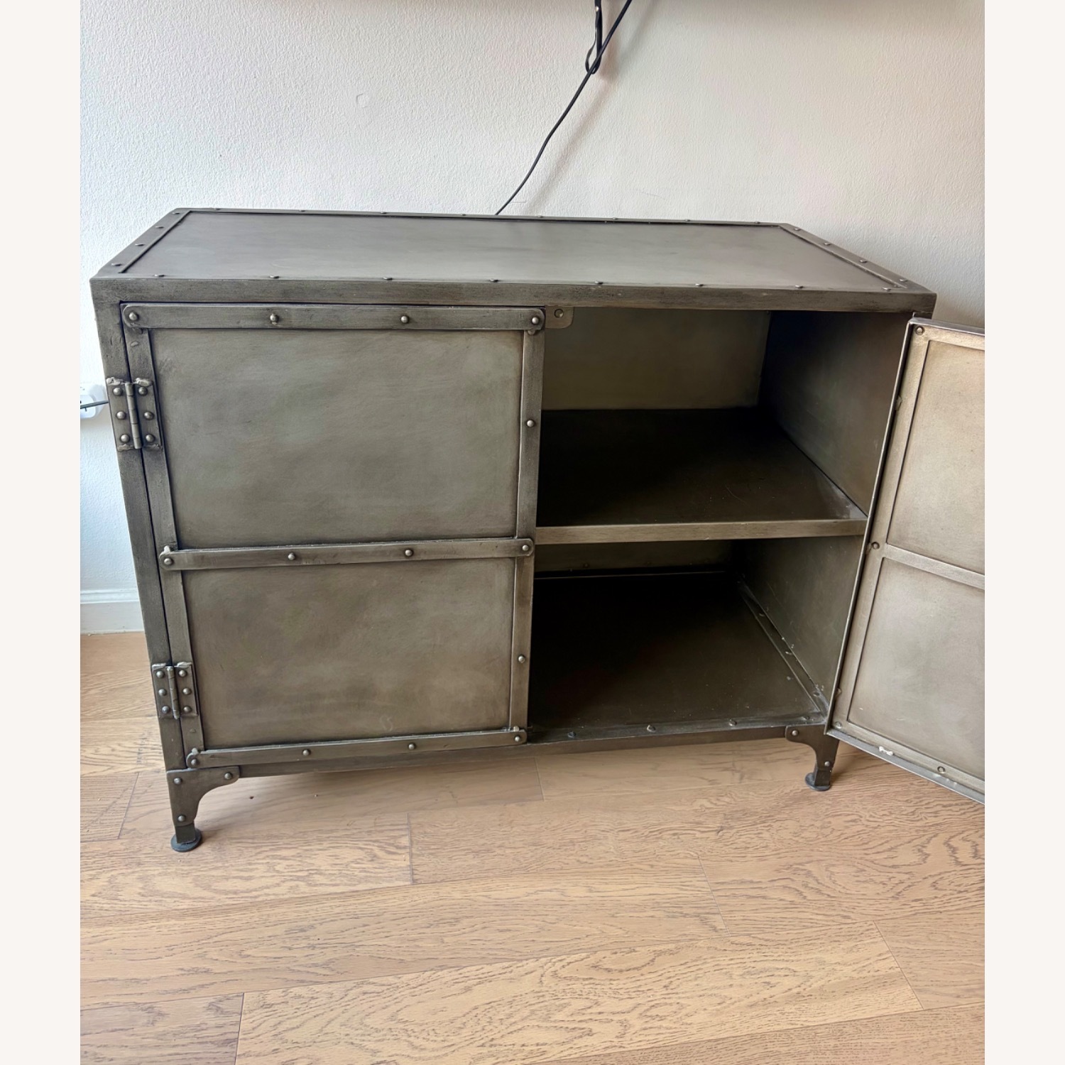 Restoration Hardware Dark Gray Metal Sideboard - image-4