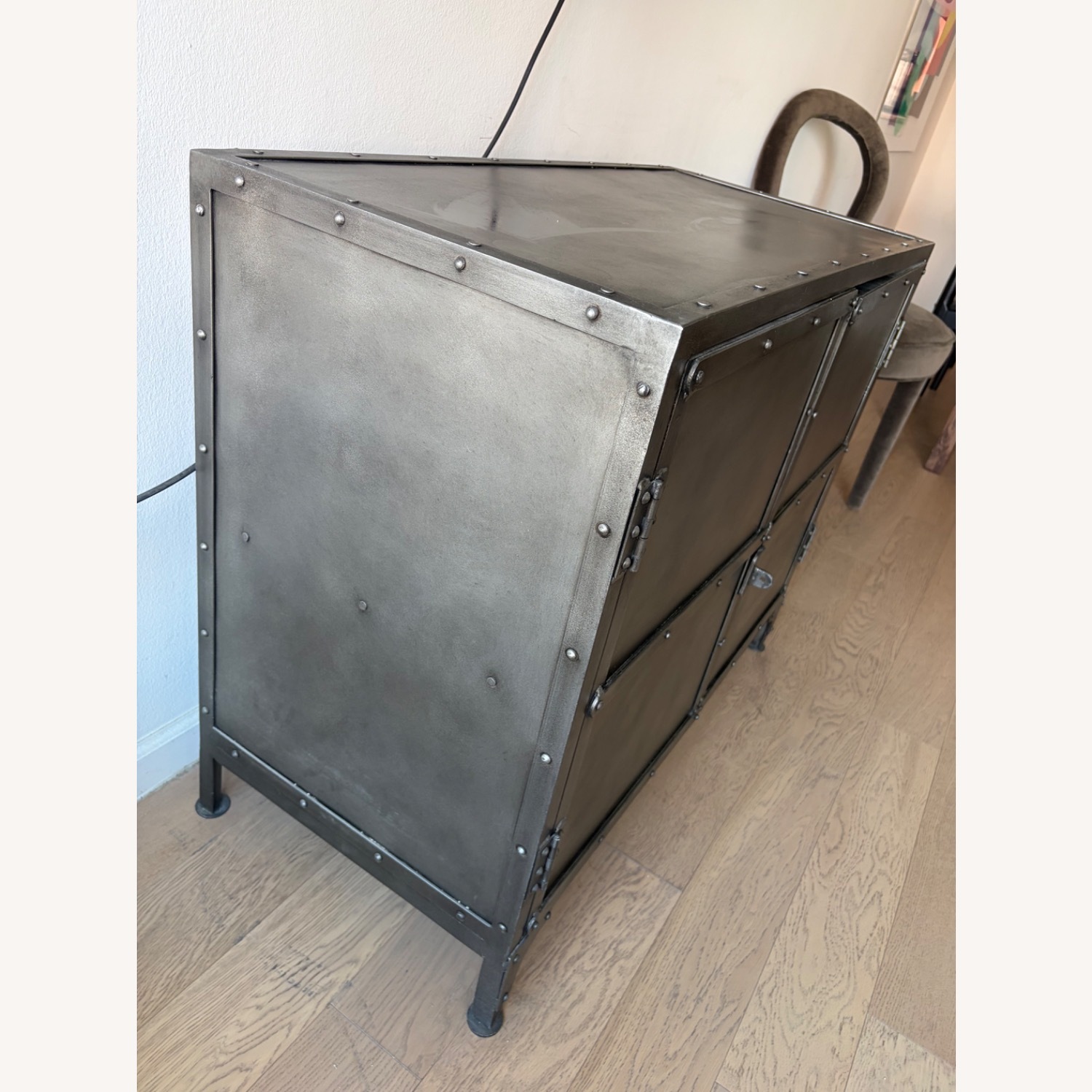 Restoration Hardware Dark Gray Metal Sideboard - image-6