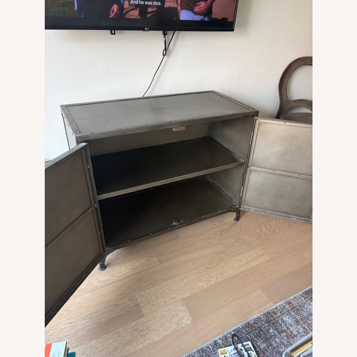 Restoration Hardware Dark Gray Metal Sideboard - image-3