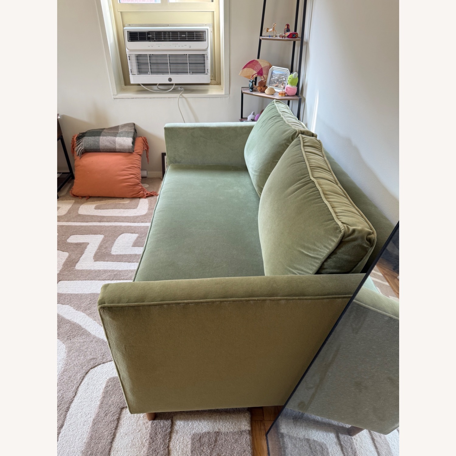 Green Velvet Loveseat - image-2
