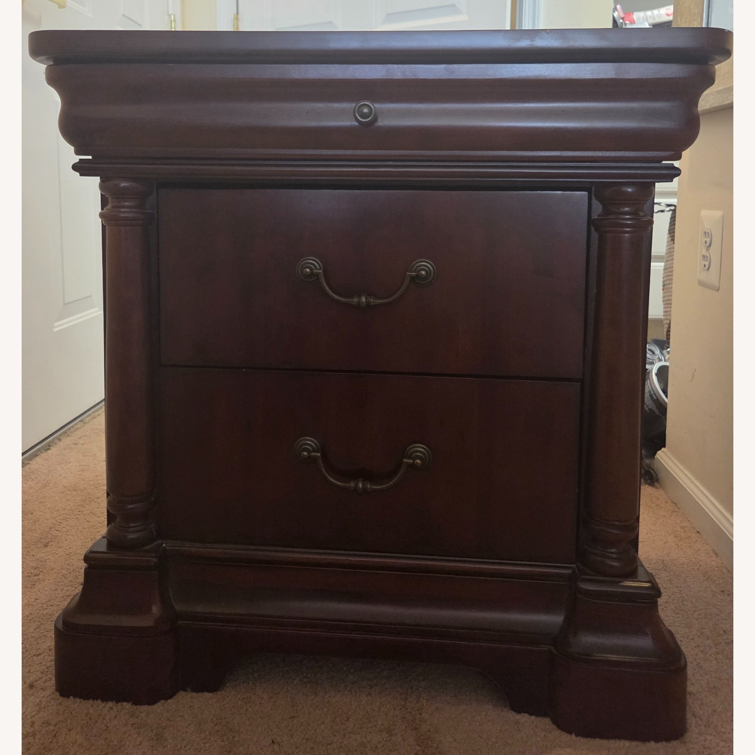 Solid Cherry Wood Nightstand - image-1