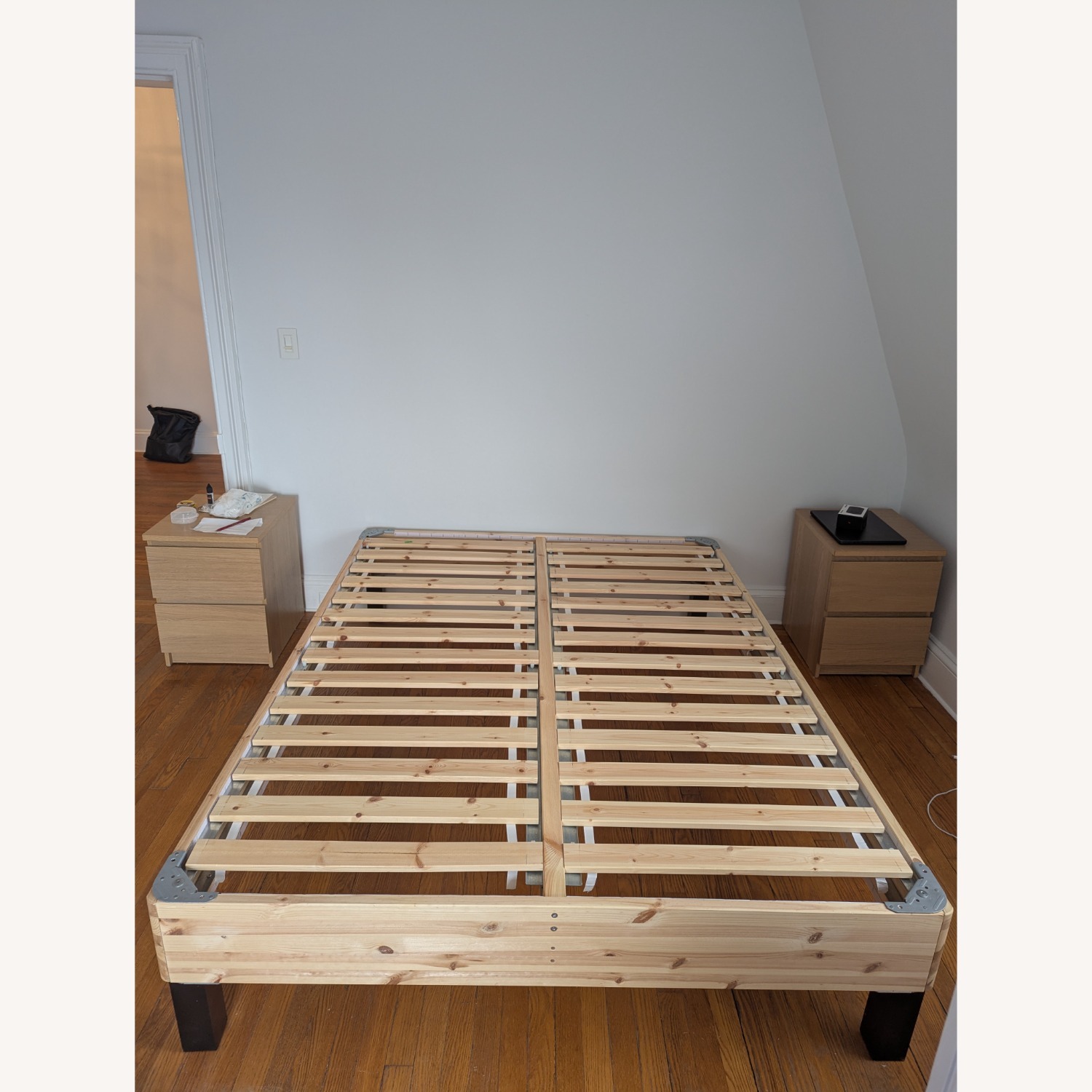 IKEA Natural Wood Queen Bed - image-1
