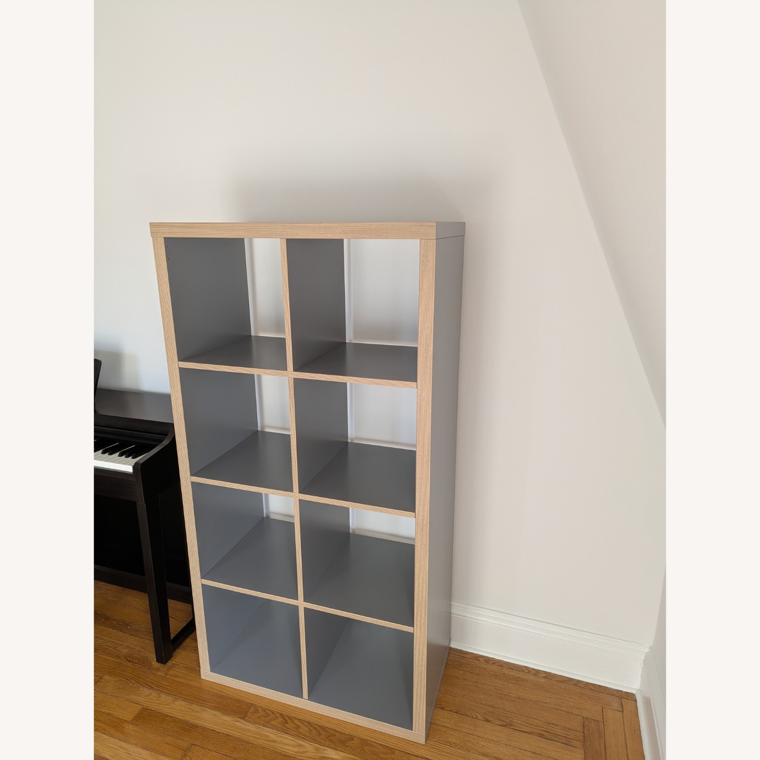 IKEA KALLAX Light Gray Wood Bookcase - image-2