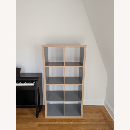 Used IKEA KALLAX Light Gray Wood Bookcase for sale on AptDeco