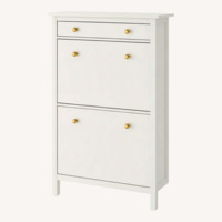 3 IKEA HEMNES Shoe Cabinets, Custom Brass Knobs