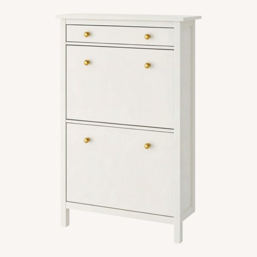 Used 3 IKEA HEMNES Shoe Cabinets, Custom Brass Knobs for sale on AptDeco