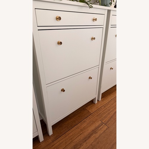 Used 3 IKEA HEMNES Shoe Cabinets, Custom Brass Knobs for sale on AptDeco