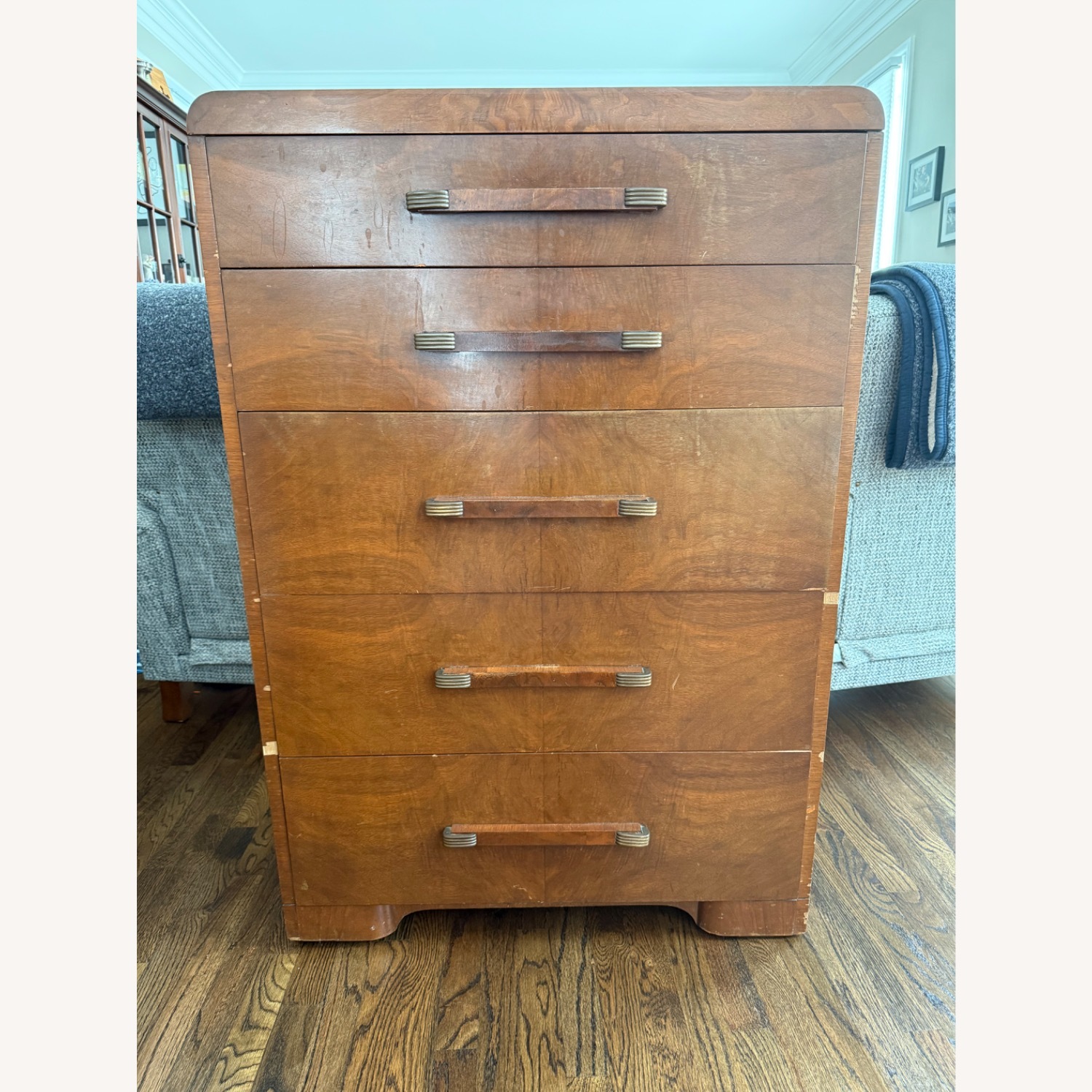 Vintage/Antique Dark Brown Wood Dresser - image-15