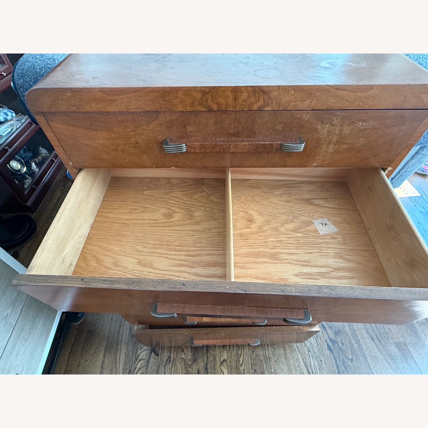 Vintage/Antique Dark Brown Wood Dresser - image-5
