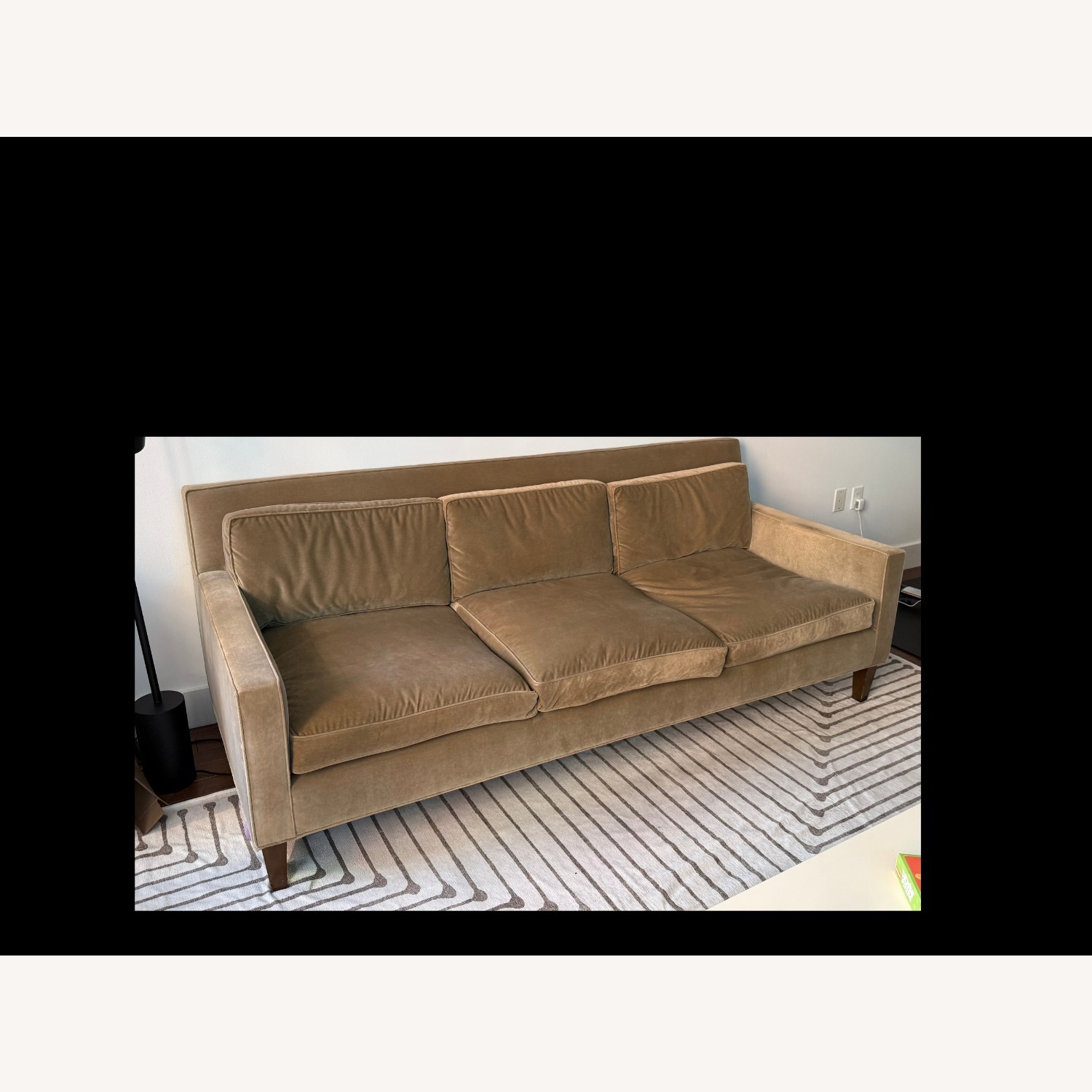 Mid-Century 3-Seater Velvet Sofa  - image-4