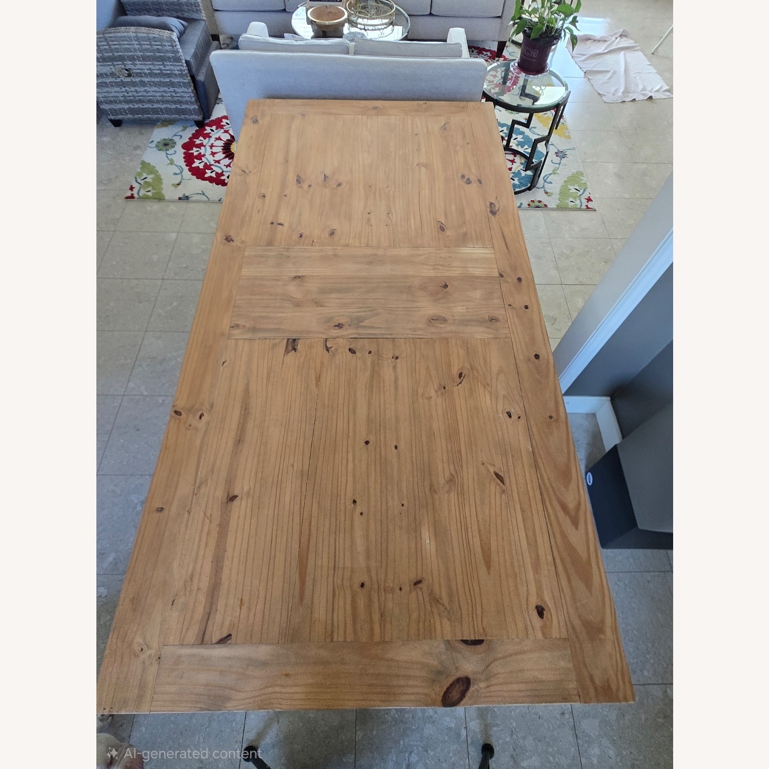 Natural Wood Dining Table - image-1