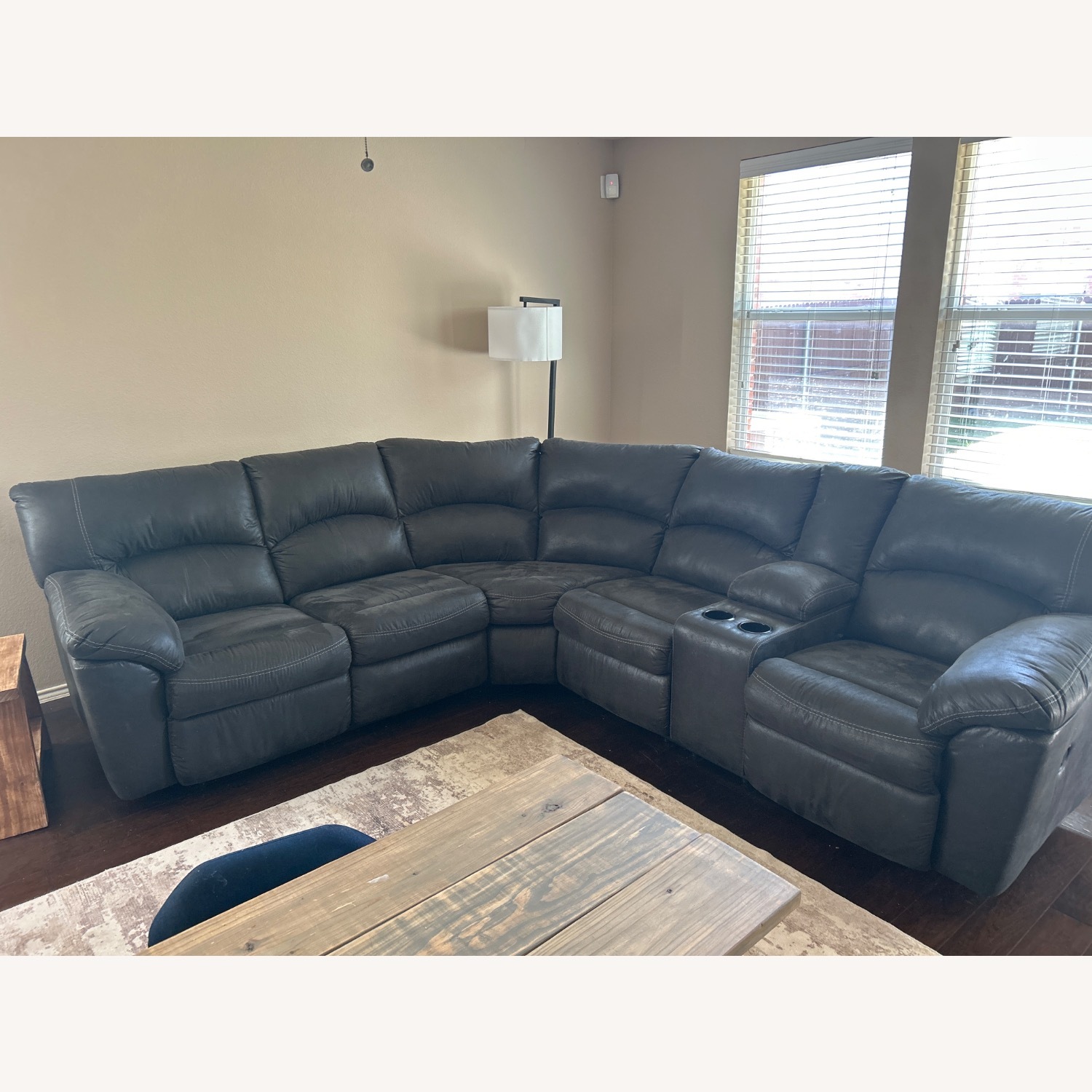 Ashley Furniture Tambo Dark Gray 2 Piece Sectional - image-1