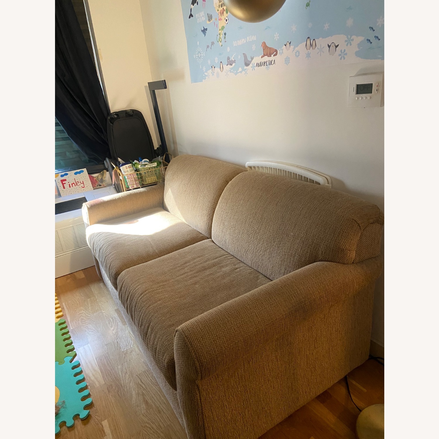 Raymour & Flanigan Portland Natural Fabric Sleeper Sofa - image-3