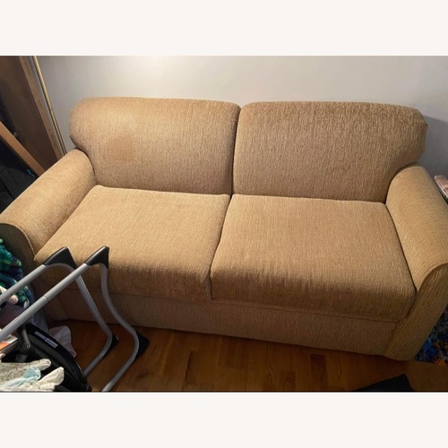 Used Raymour & Flanigan Portland Natural Fabric Sleeper Sofa for sale on AptDeco