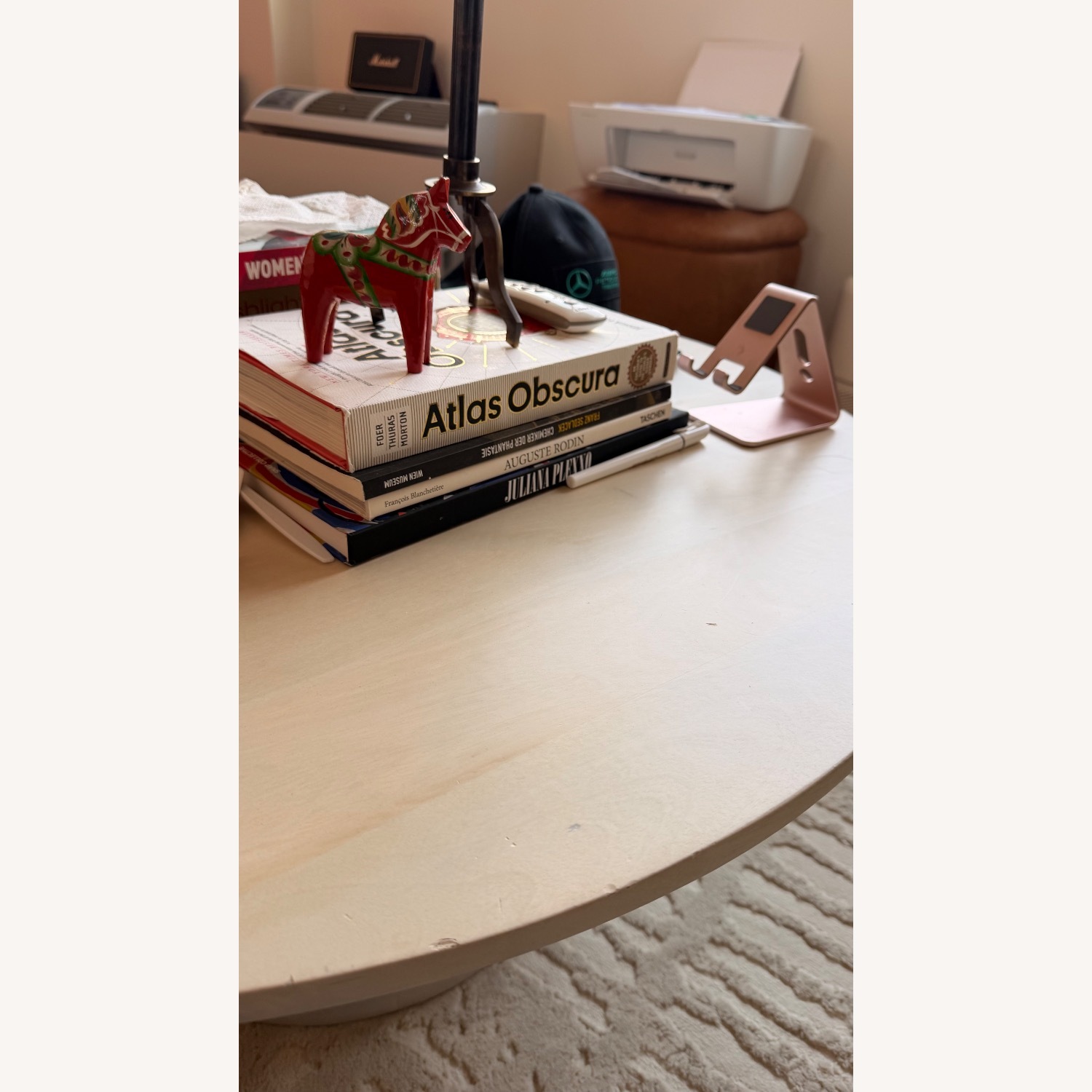 Joss & Main Erlian Solid Wood Pedestal Coffee Table - image-2